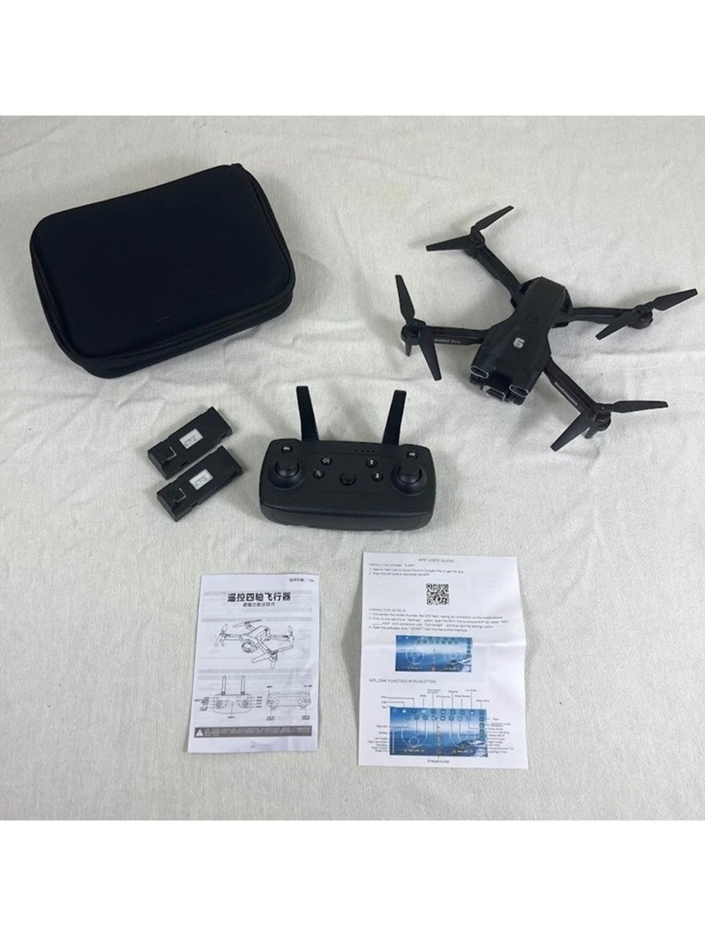 BeePrincess Mini Pro Camera Drone Case 2 Batteries Remote